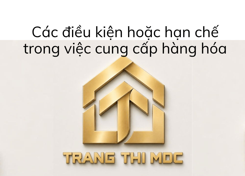 Các điều kiện hoặc hạn chế trong việc cung cấp hàng hóa